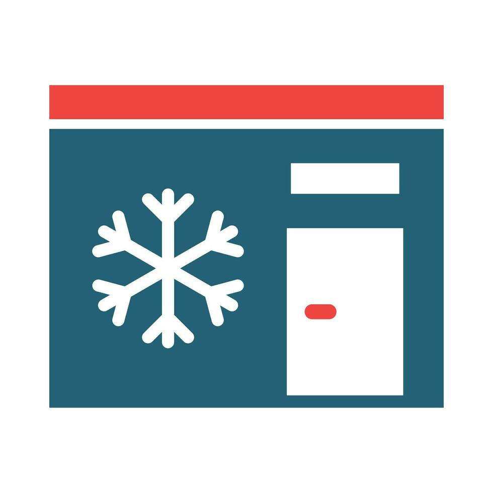 Cold Room Vector Glyph Two Color Icons For Personal And Commercial Use.