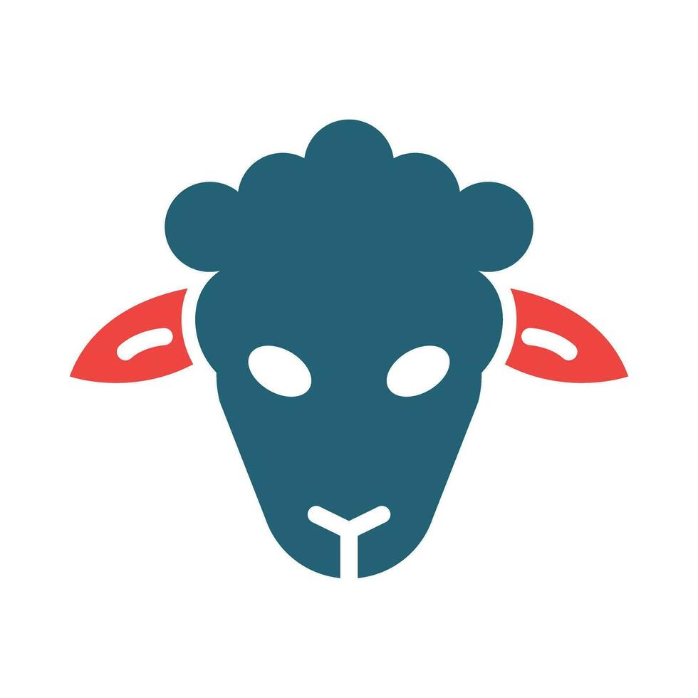 Lamb Vector Glyph Two Color Icons For Personal And Commercial Use.