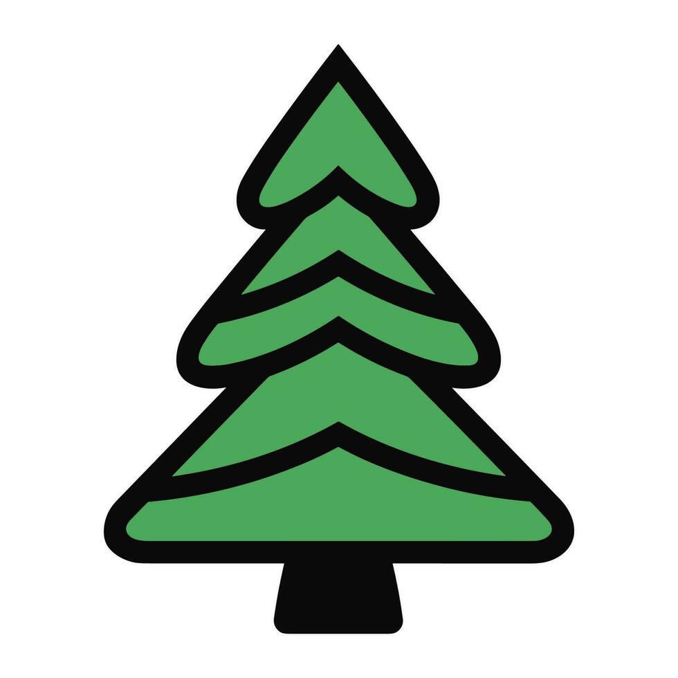 A decorative Christmas tree Vector illustration