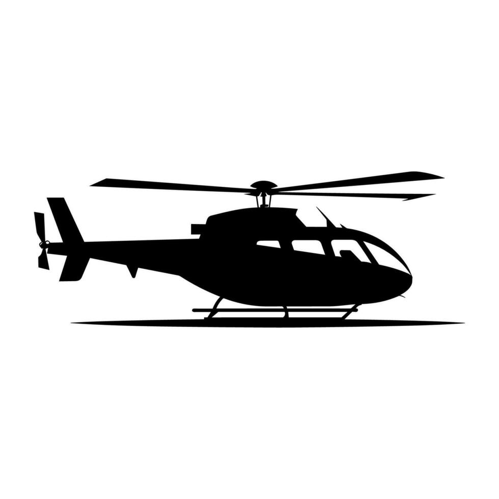 un helicóptero silueta vector gratis