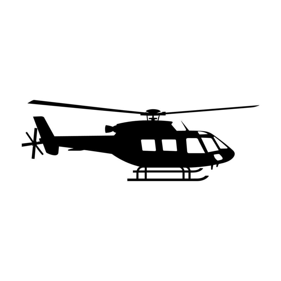 A Helicopter Silhouette vector free