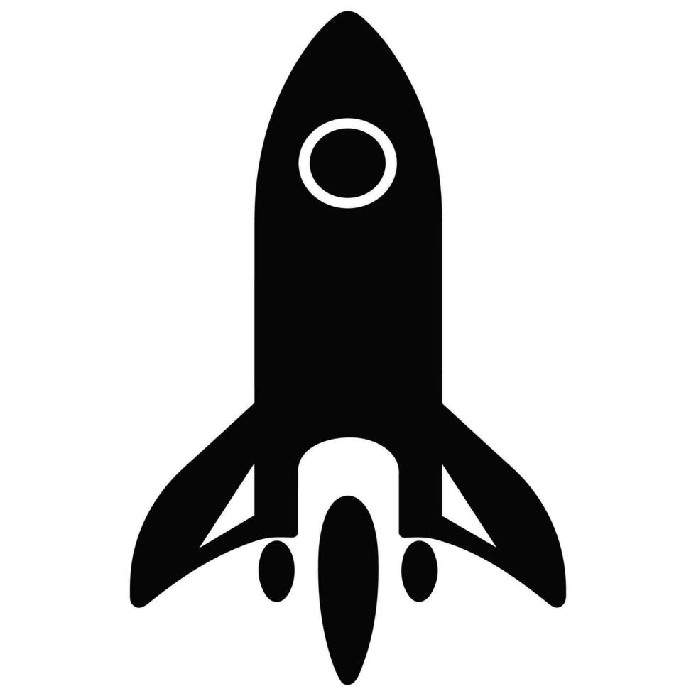 A Rocket Silhouette vector free