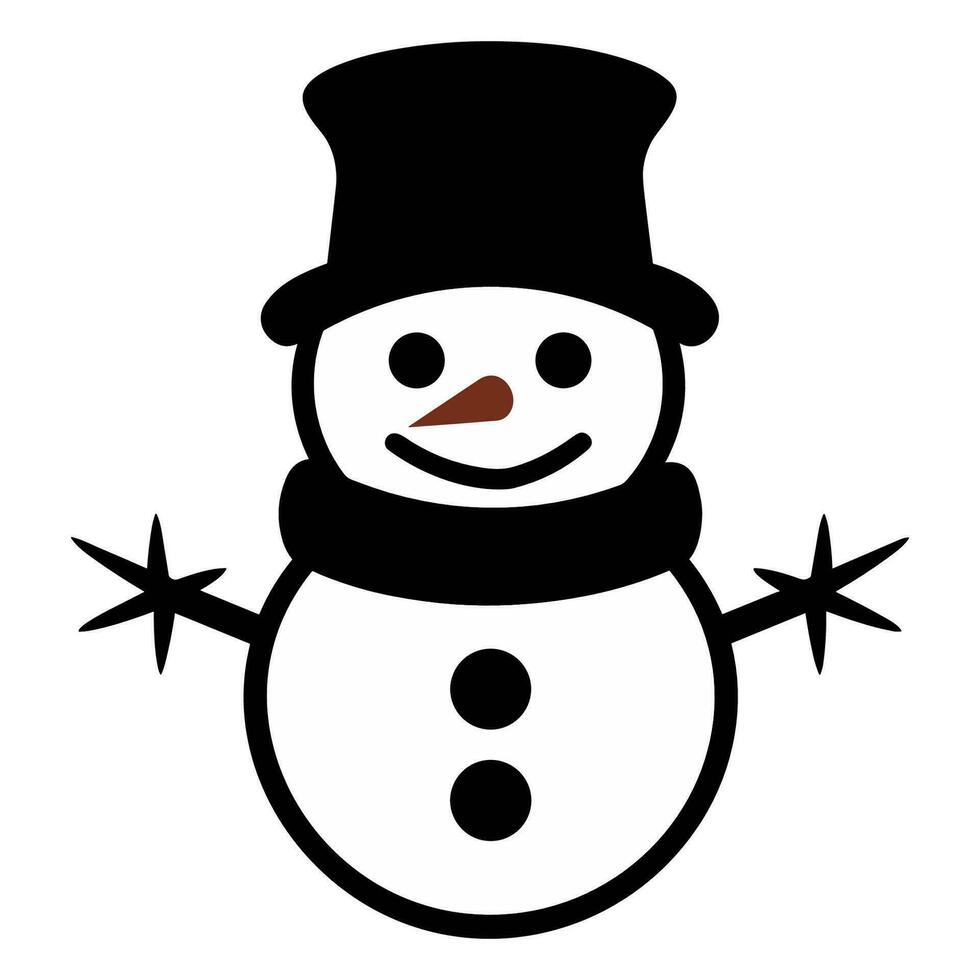 un monigote de nieve vector ilustración gratis