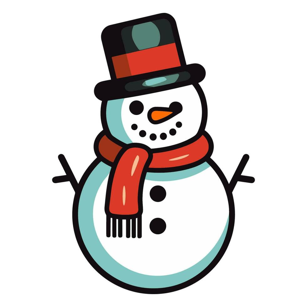 A Snowman Vector illustration free