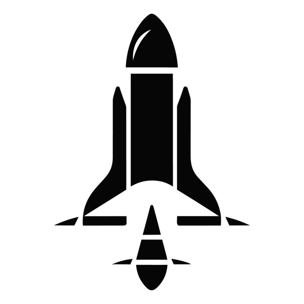 A Rocket Silhouette vector free