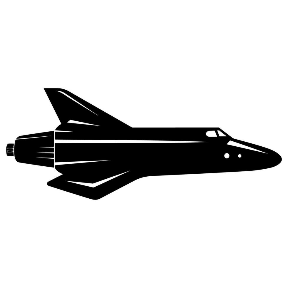 A Spaceship Rocket vector Silhouette free