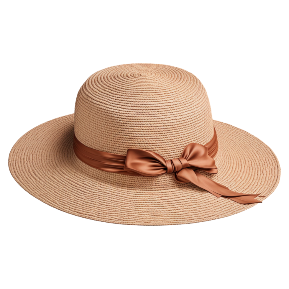 AI generated Womens Straw Hat Isolated on Transparent Background png