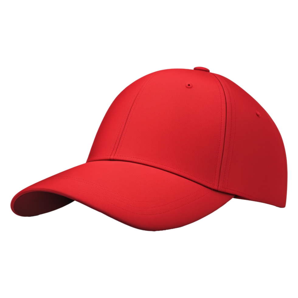 AI generated Blank Red Cap Isolated on Transparent Background png