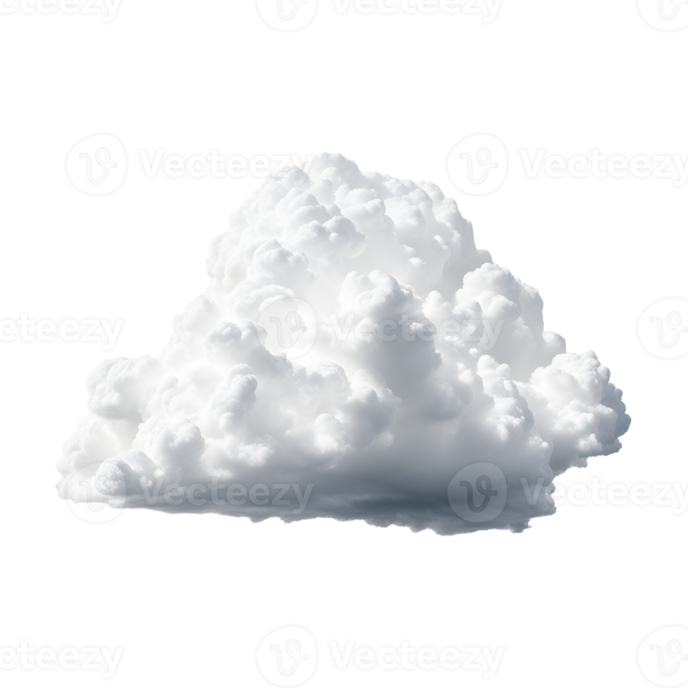 AI generated White Clouds Isolated on Transparent Background png