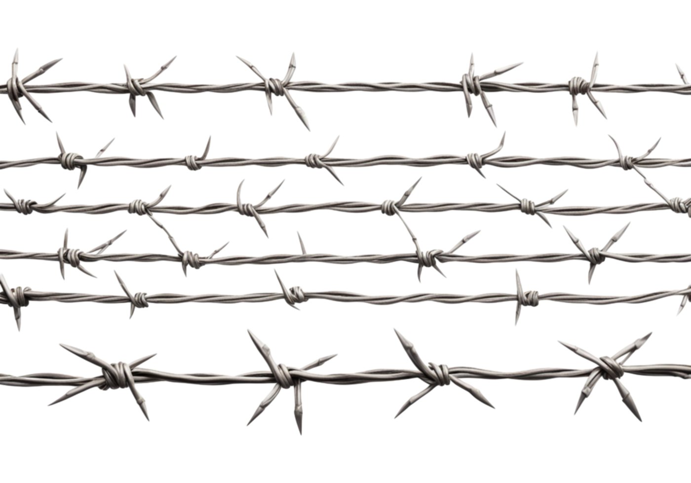 AI generated Barbed Wire Isolated on Transparent Background png