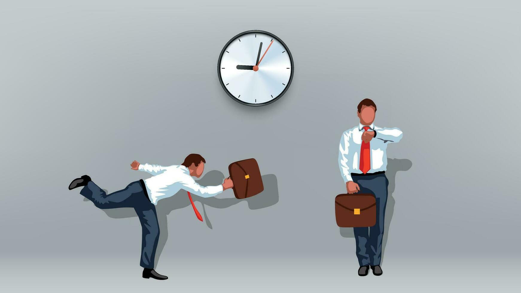 clock businessman 05 vector