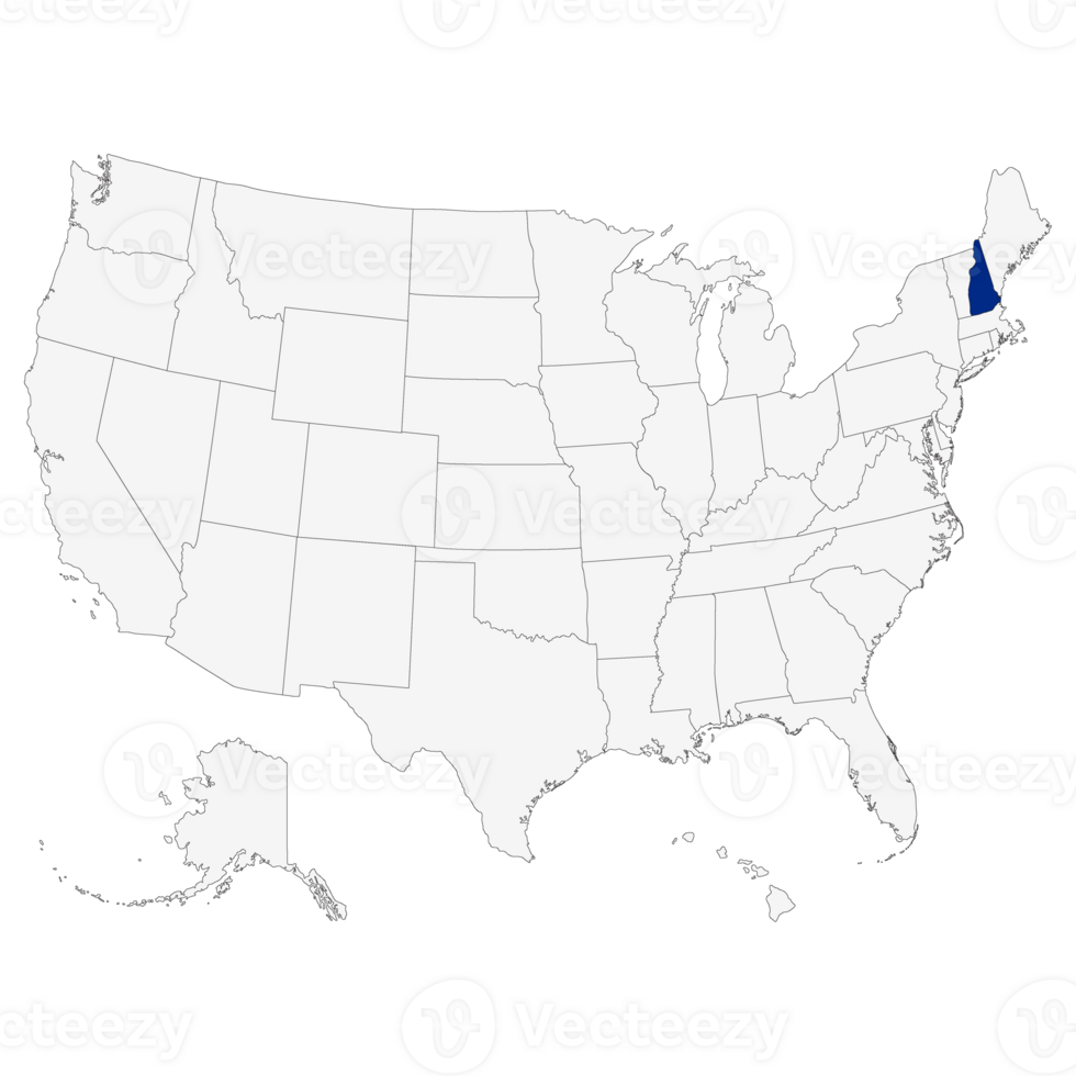 New Hampshire Map. USA map png