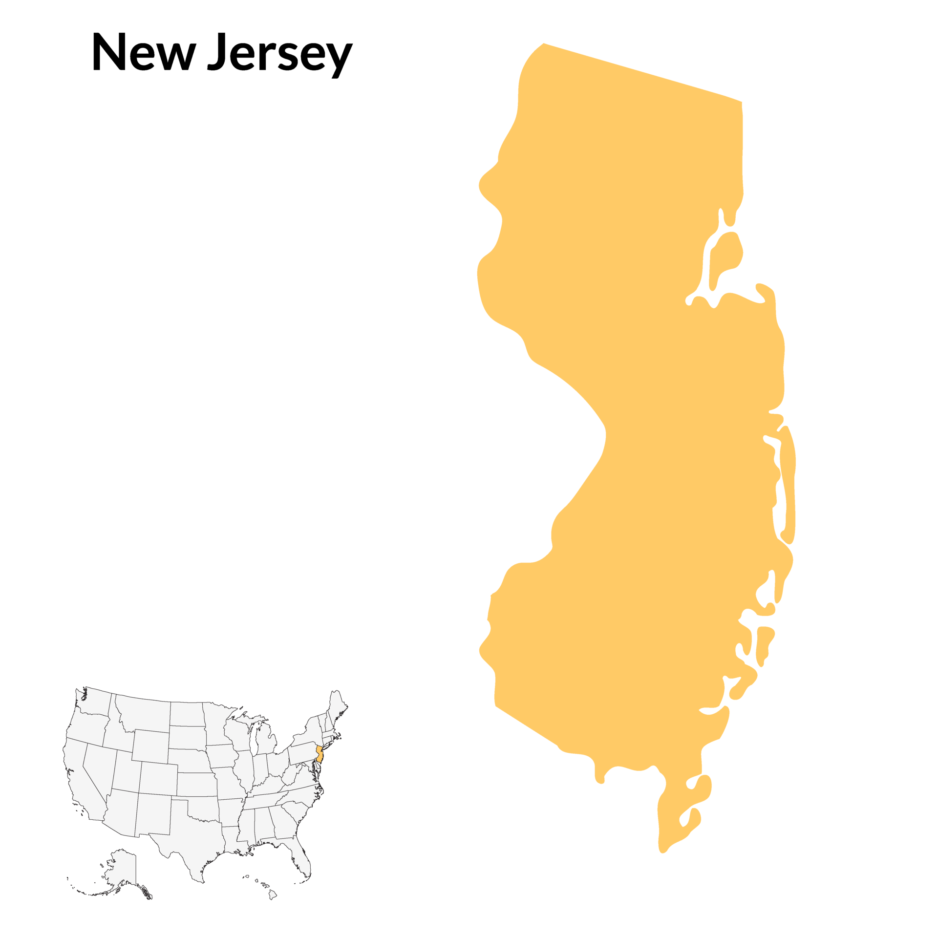 State of New Jersey USA map 35062507 - State Of New Jersey Usa Map Png 