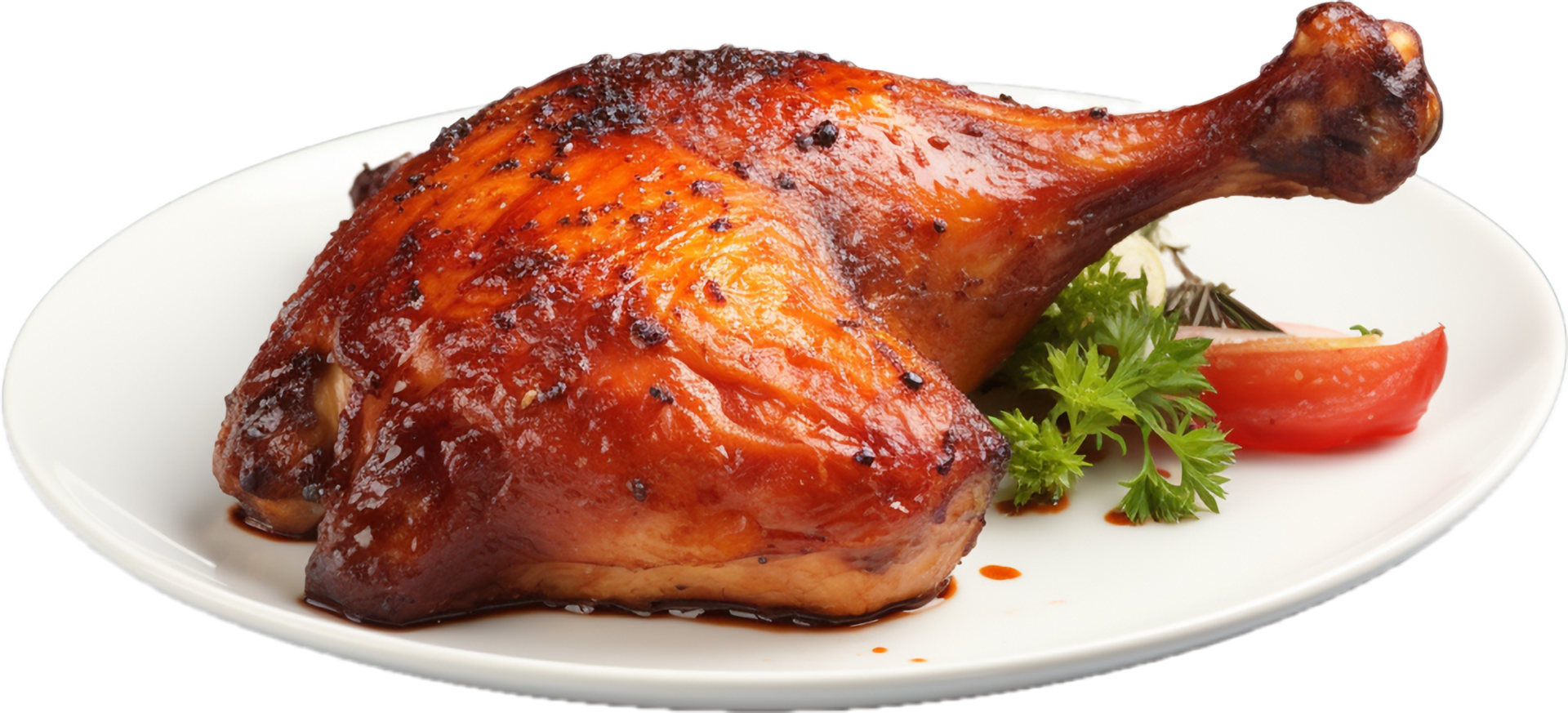AI generated tasty grilled chicken leg png