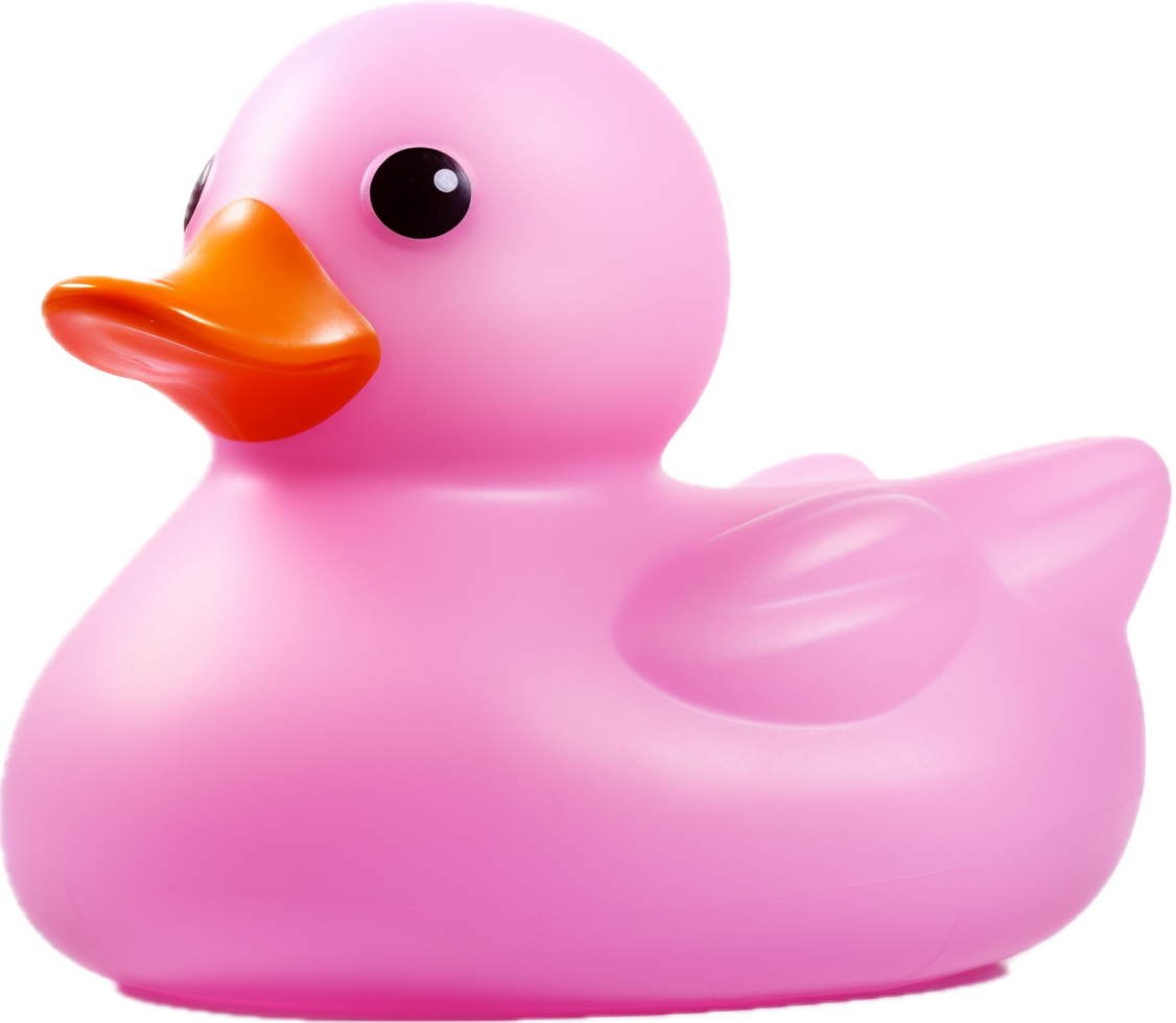 AI generated pink rubber duck png