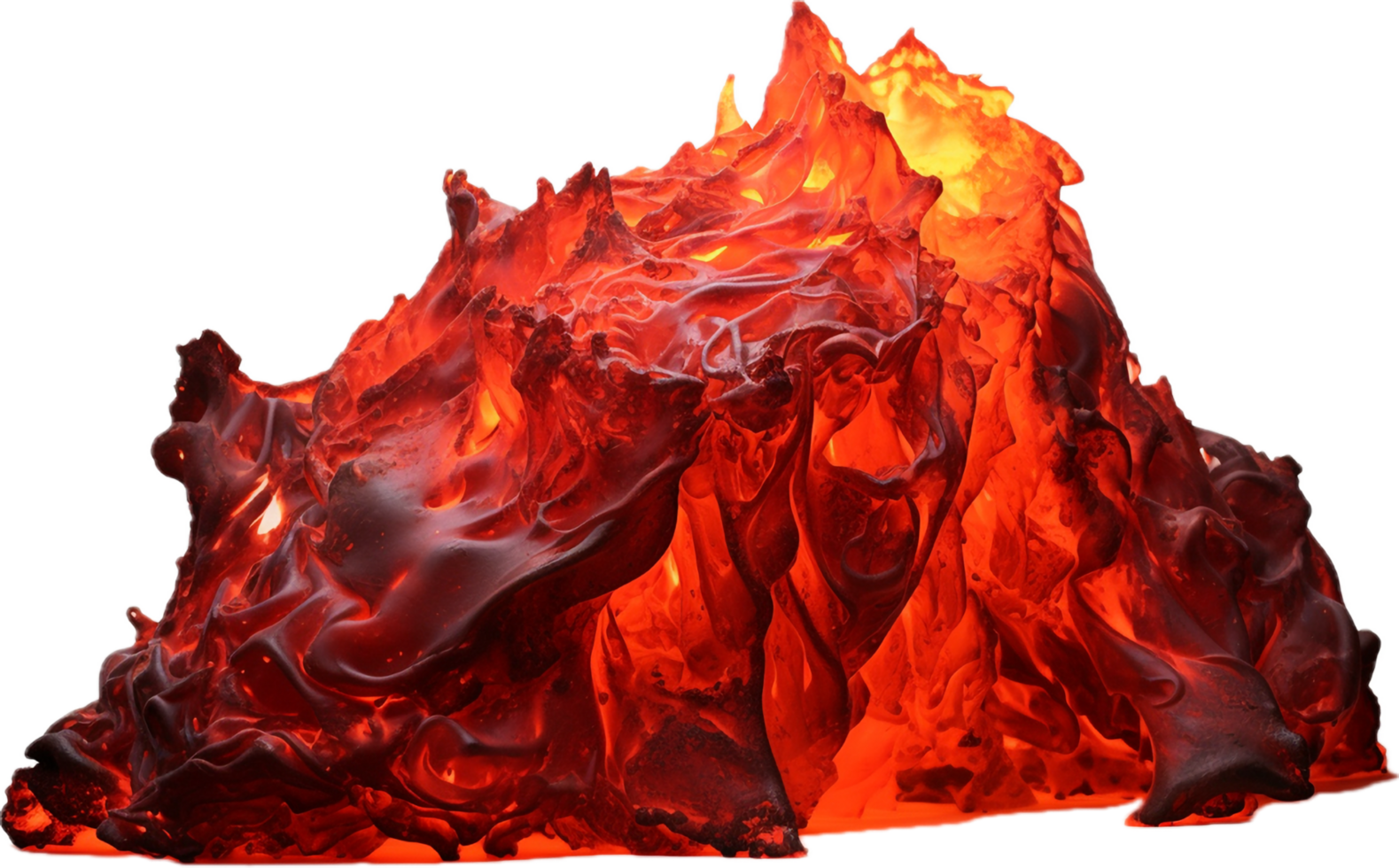 AI generated molten hot lava png