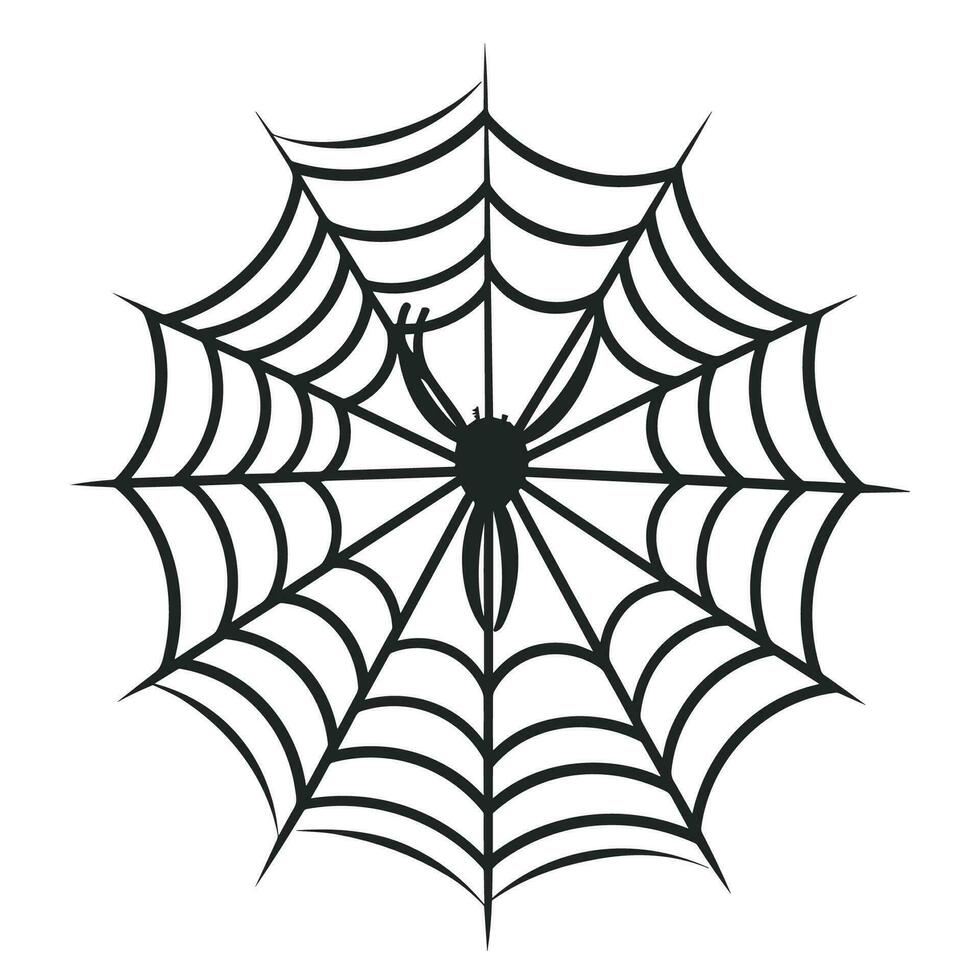 A cobweb vector isolated on a White background, A Spider web silhouette