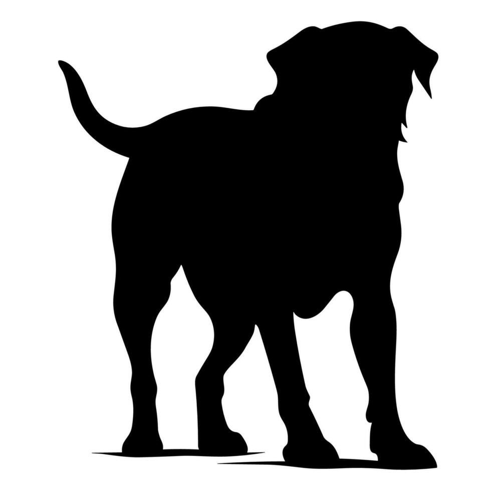 A Scary Dog Vector Silhouette isolated on a white background