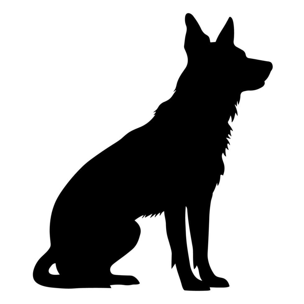 A Scary Dog Vector Silhouette free