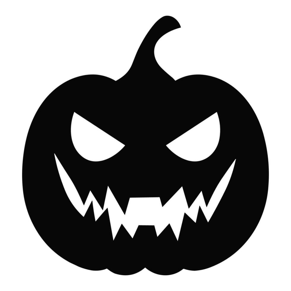 A Scary Pumpkin Vector silhouette free