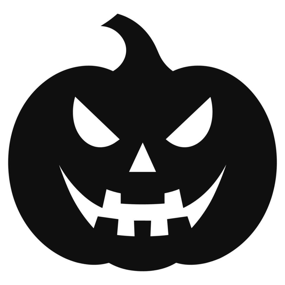 A Scary Pumpkin Vector silhouette free