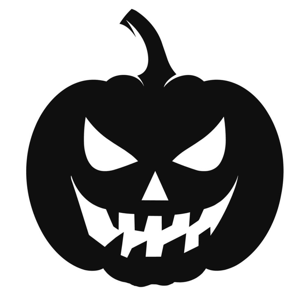 A Scary Pumpkin Vector silhouette free