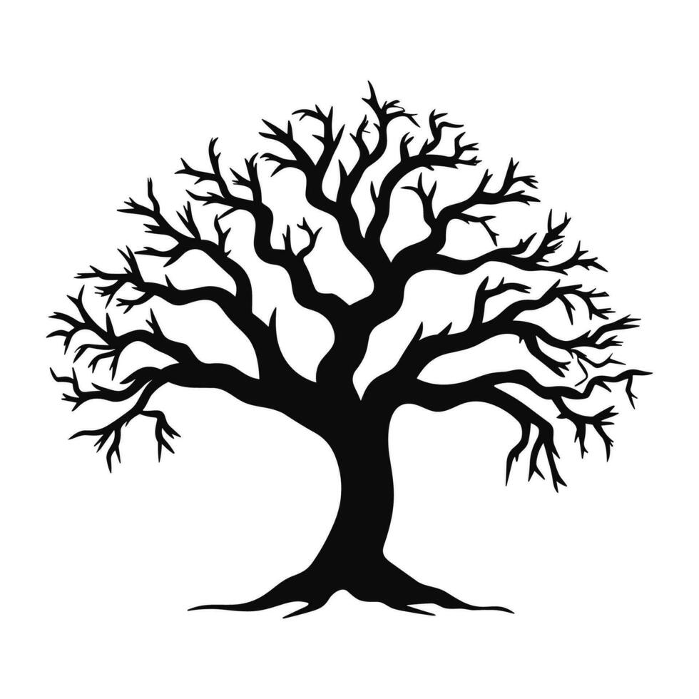 Scary Dead Tree Silhouette vector free