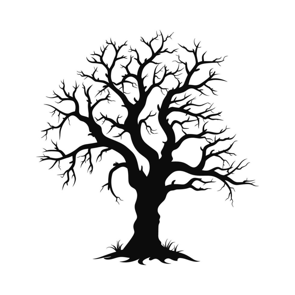 Scary Dead Tree Silhouette vector free