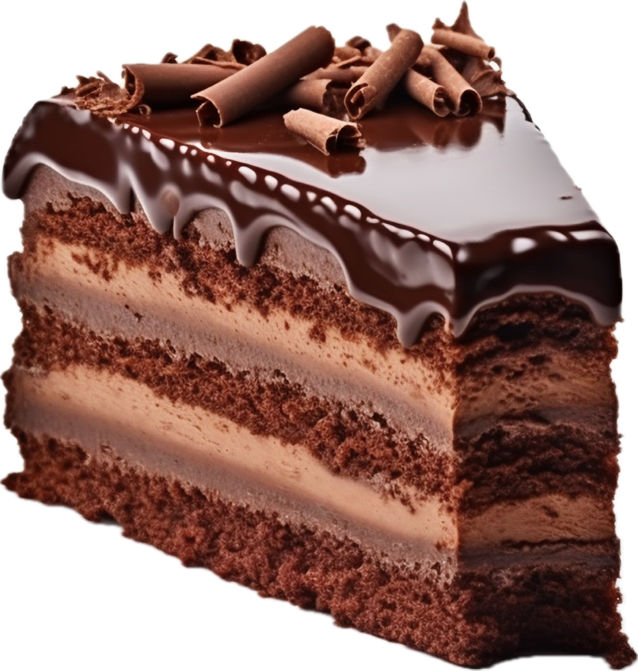 AI generated chocolate cake slice png 35063075 PNG