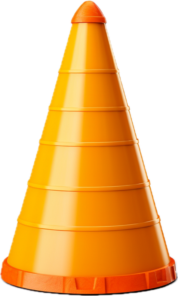 AI generated traffic cone png