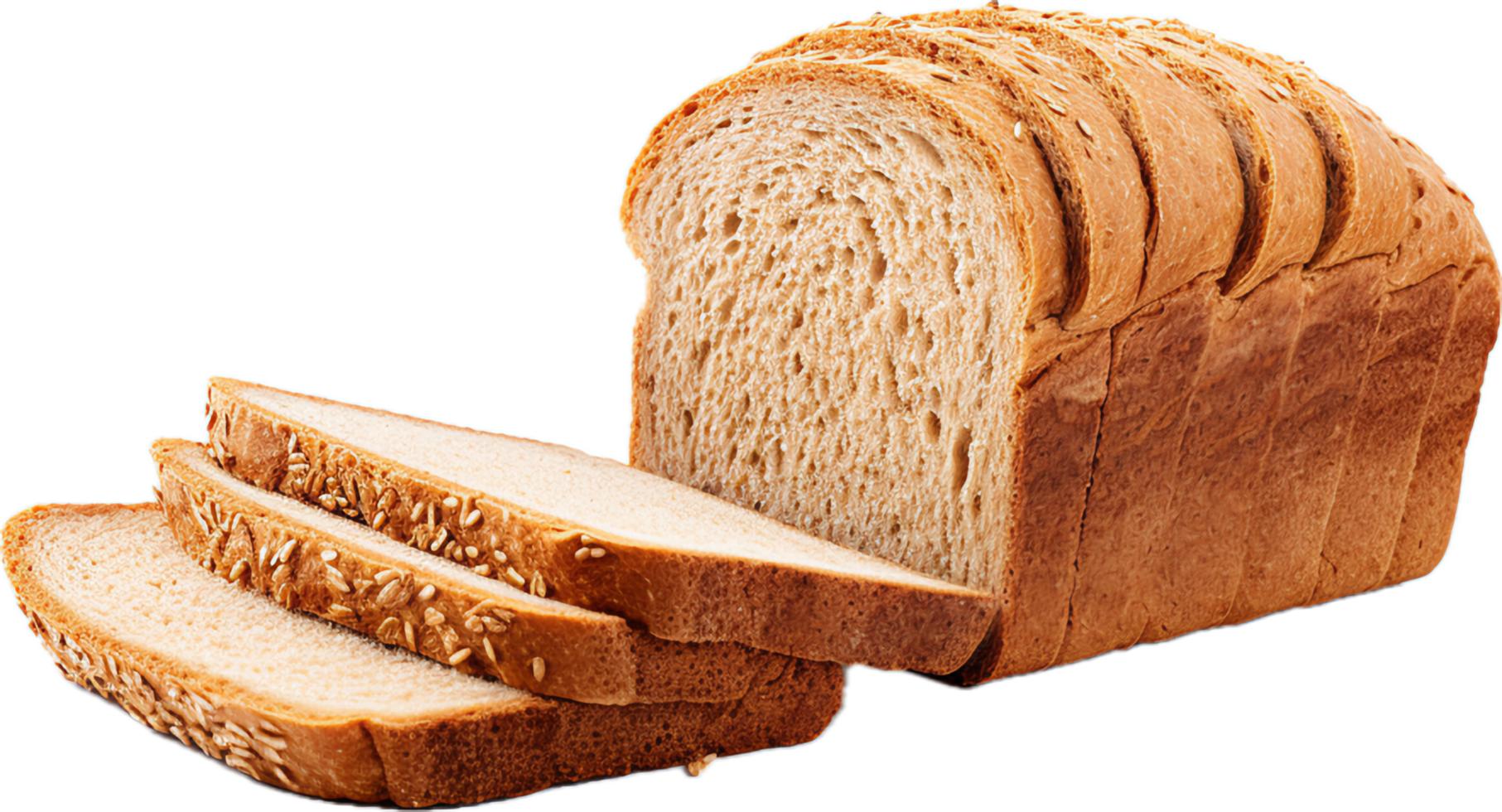 ai gegenereerd geheel graan brood PNG