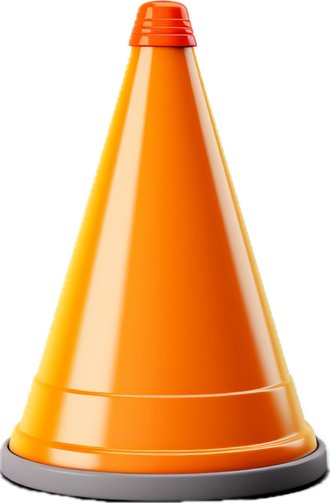 AI generated traffic cone png