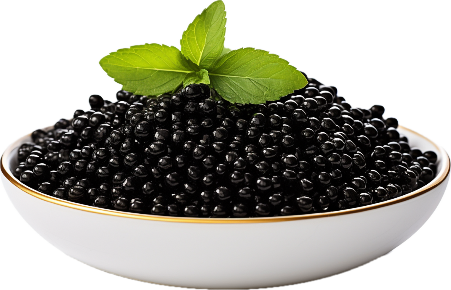 AI generated black caviar png