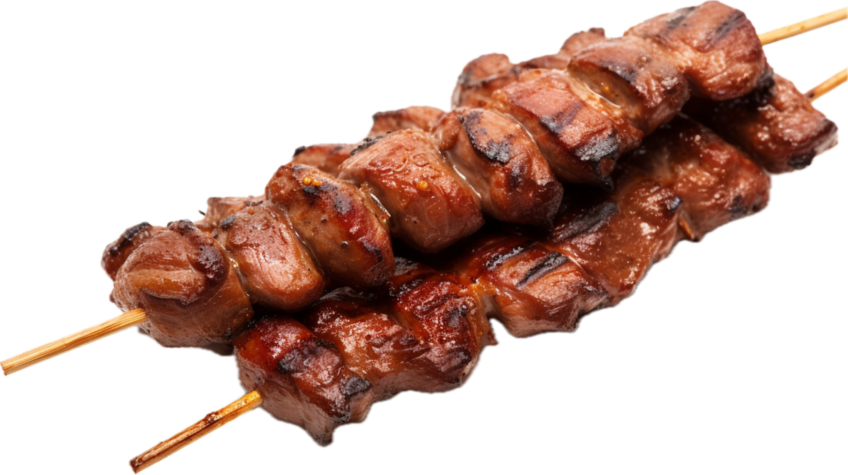 AI generated grilled pork meat on a stick png