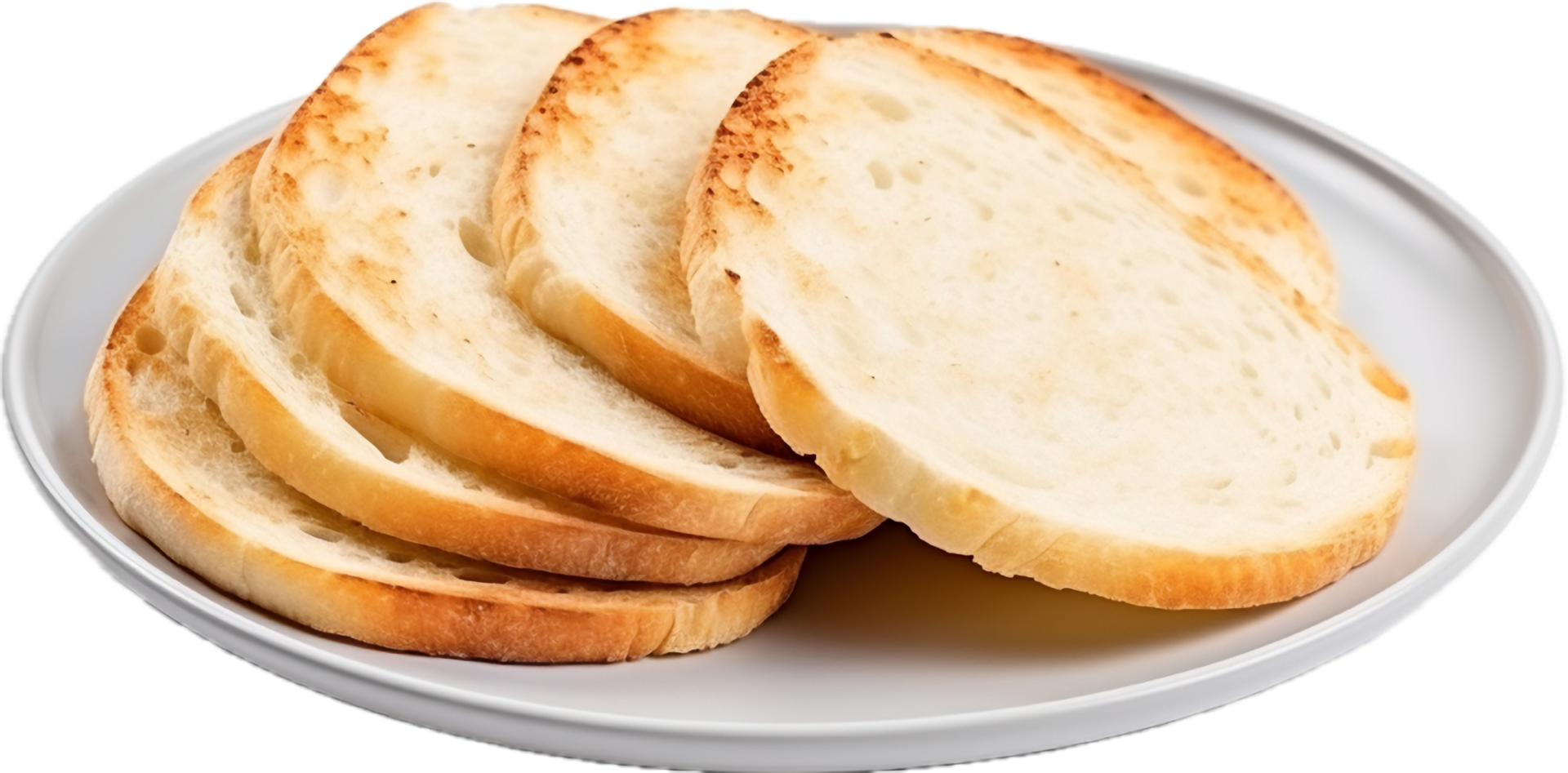 AI generated round toasts of white bread png 35063404 PNG