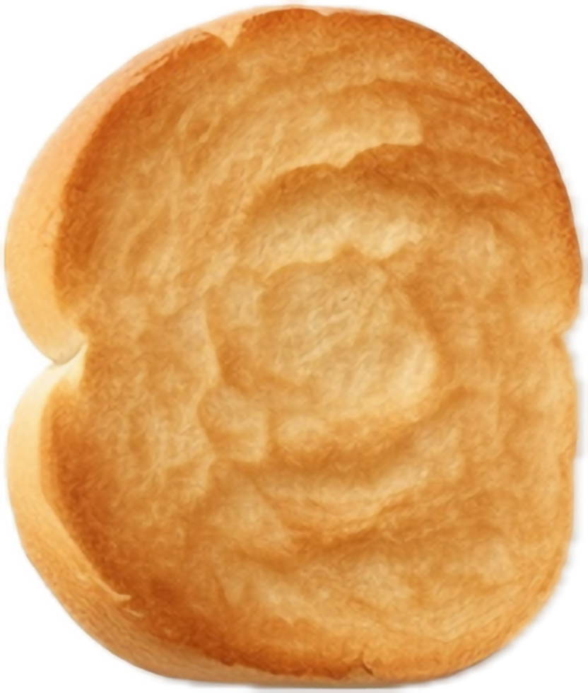 AI generated round toasts of white bread png