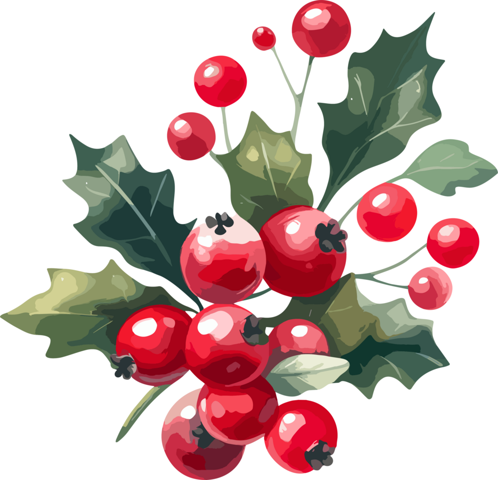 AI generated Christmas wreath on transparent background. png