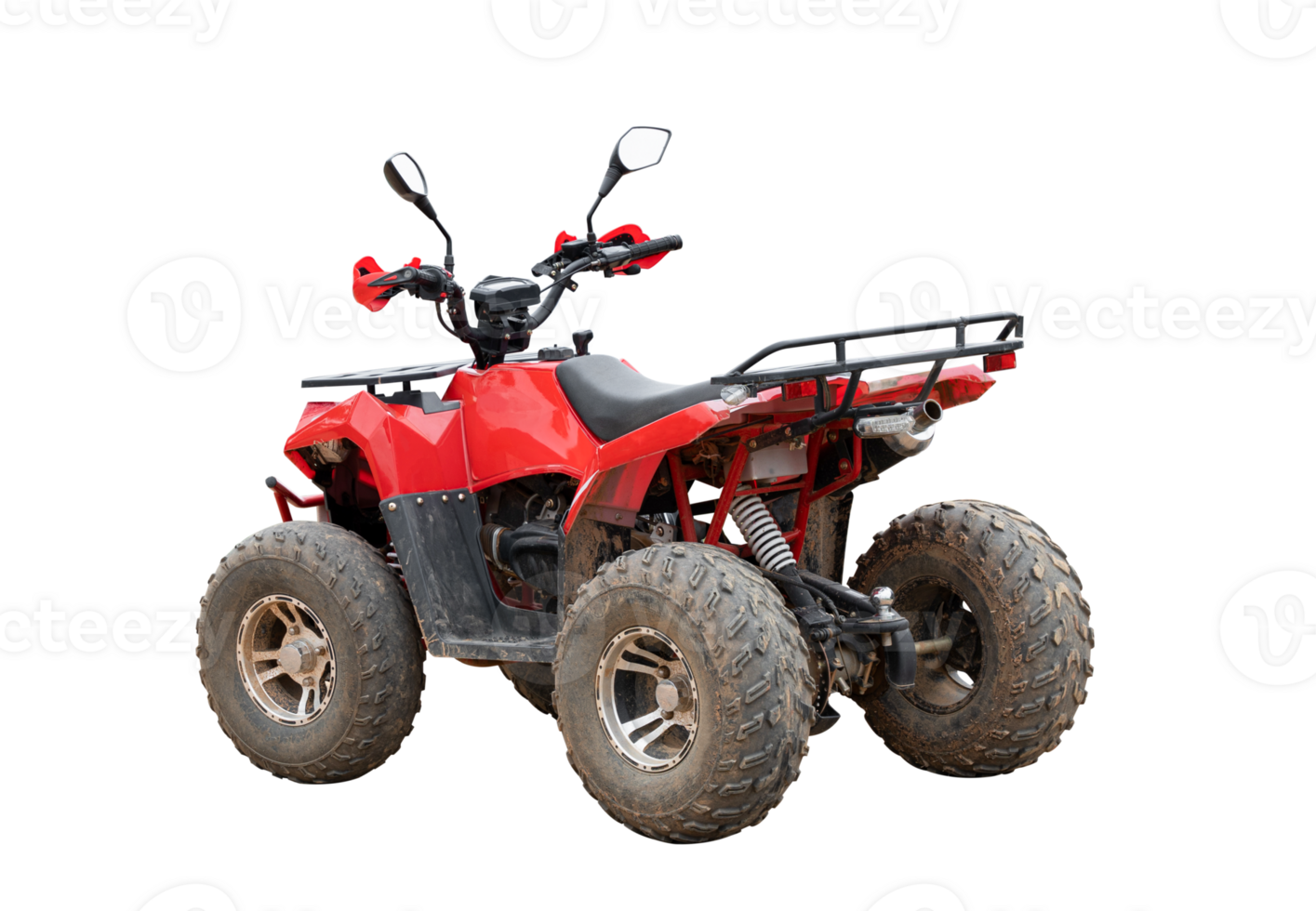 ATV Quad-bike vehicle, isolated on transparent background. png