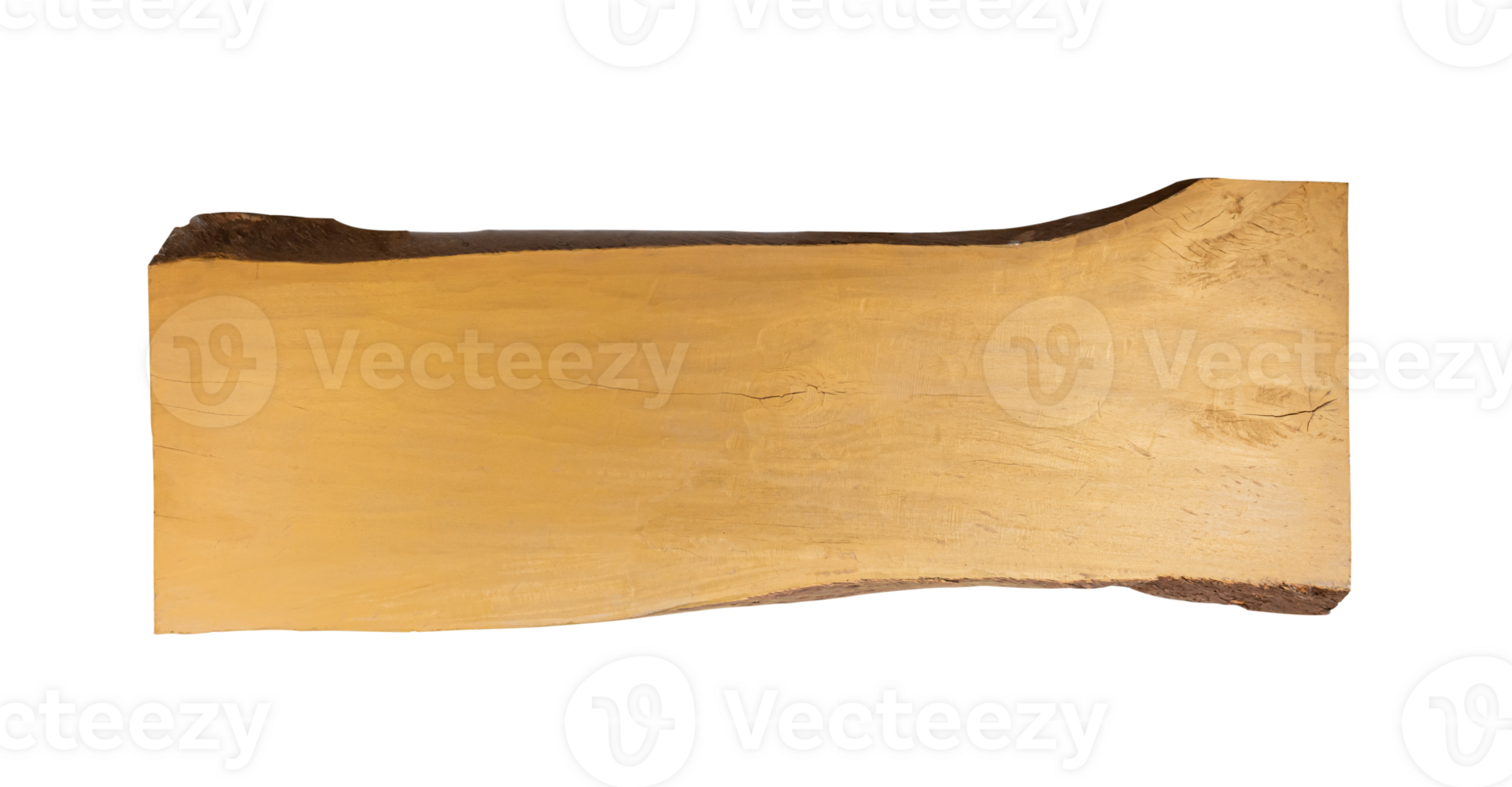 Wood plank isolated on transparent background, PNG Format.