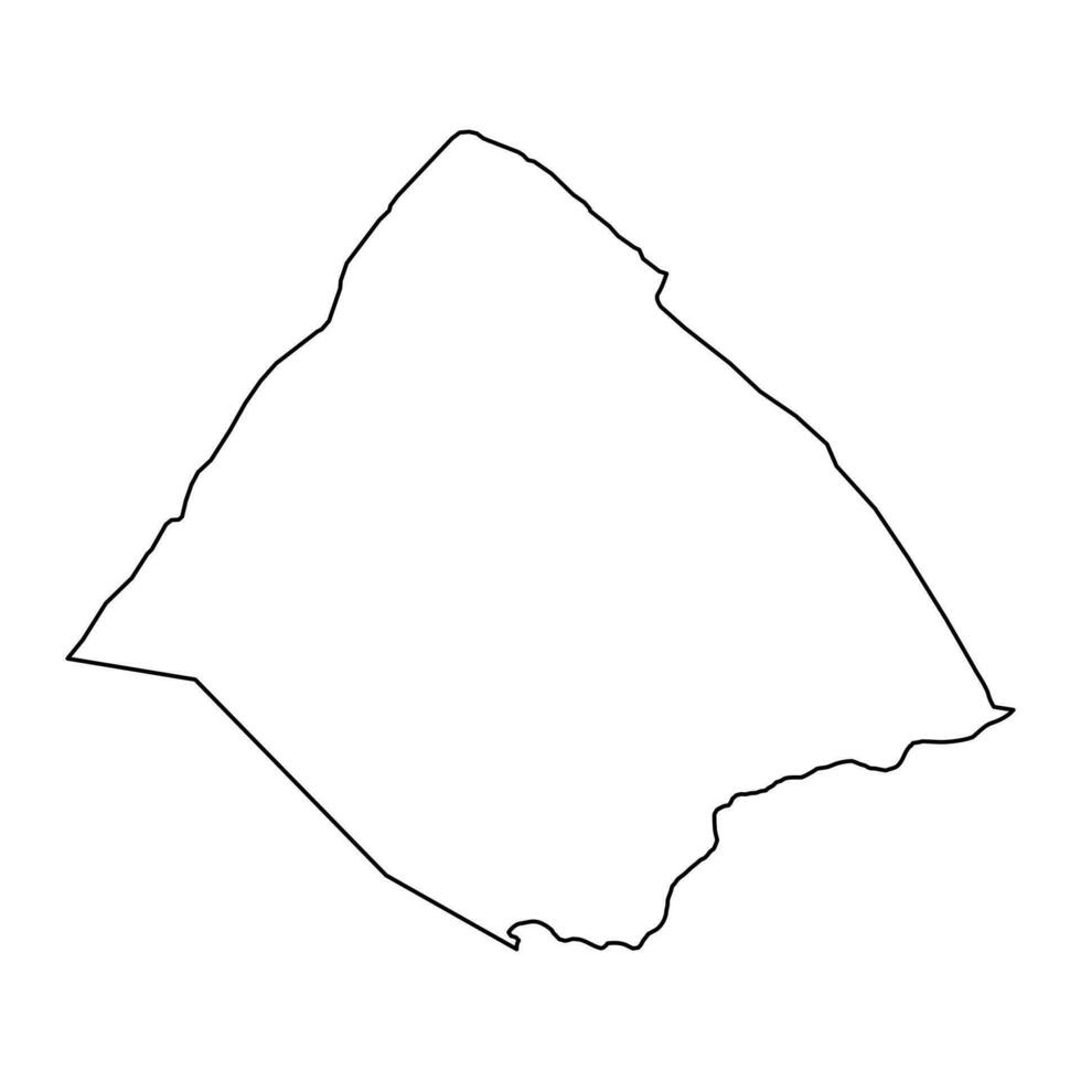 Tadjourah region map, administrative division of Djibouti. Vector illustration.