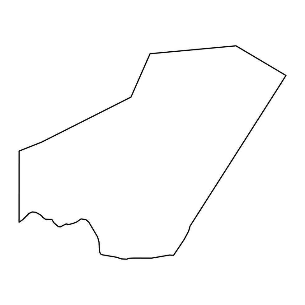Ali Sabieh region map, administrative division of Djibouti. Vector illustration.