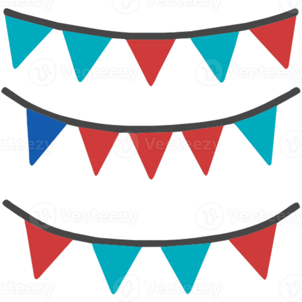 AI generated Party Garlands Flag png
