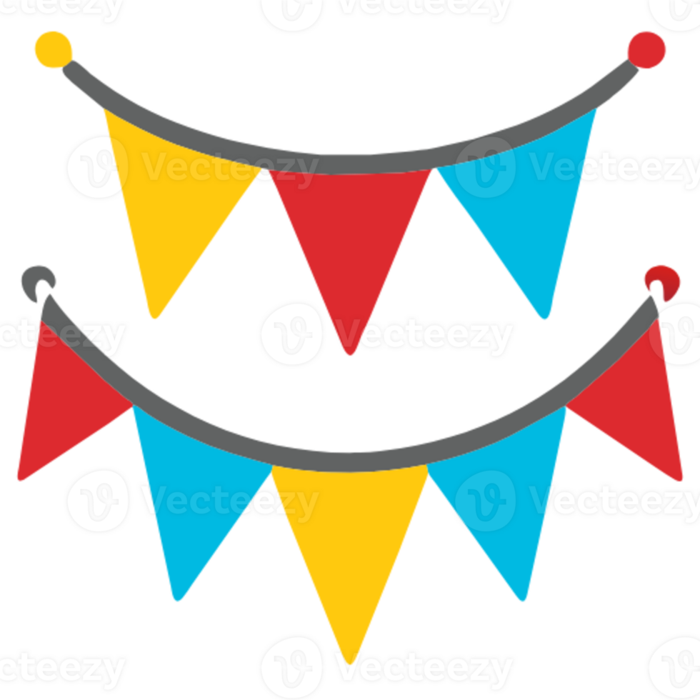 AI generated Party Garlands Flag png