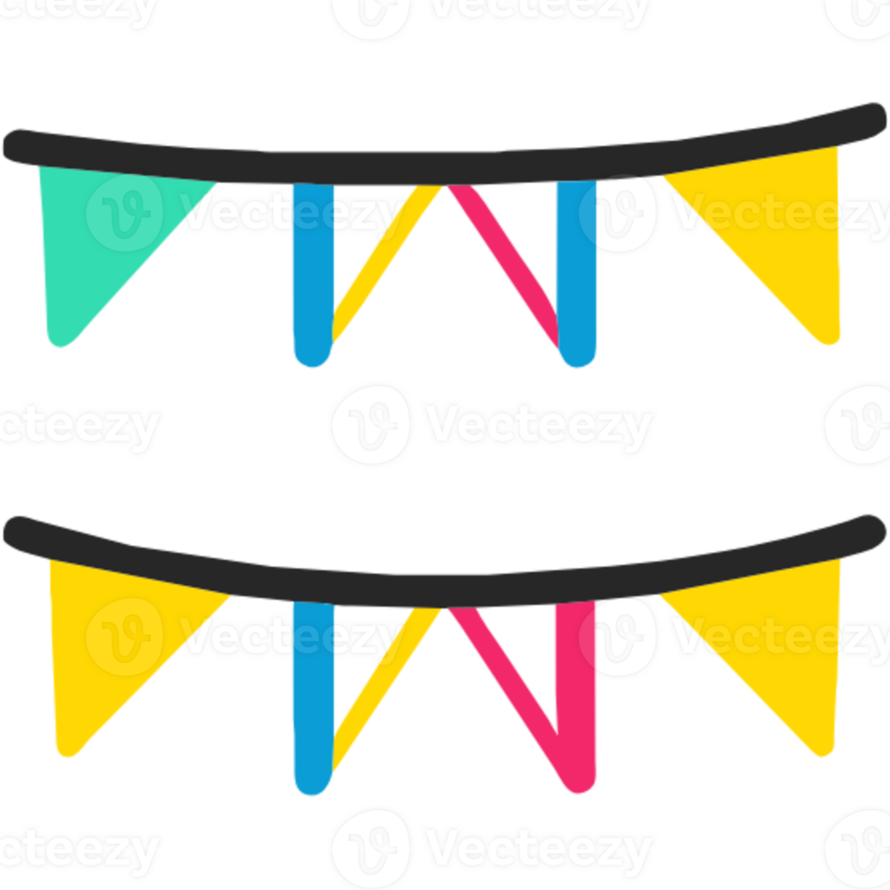 AI generated Party Garlands Flag png