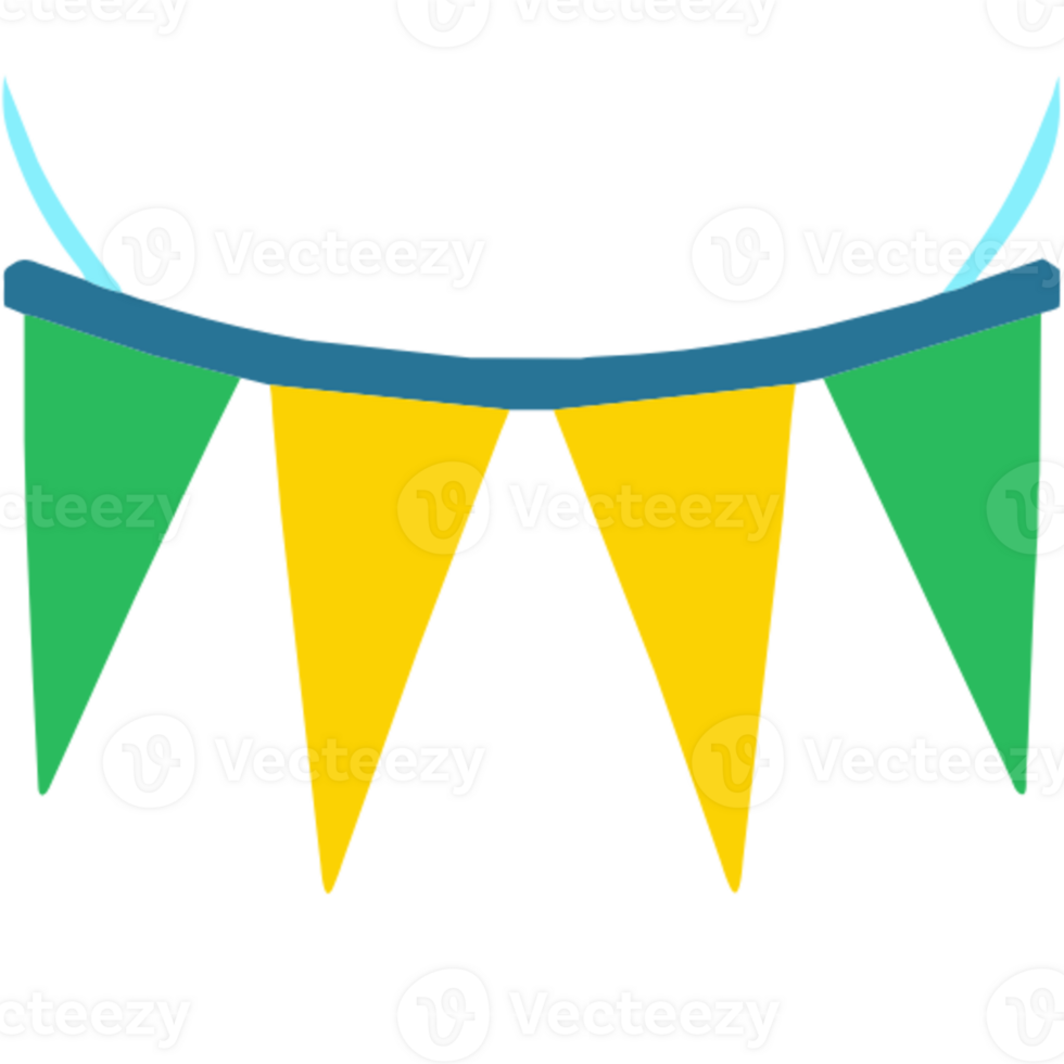 AI generated Party Garlands Flag png