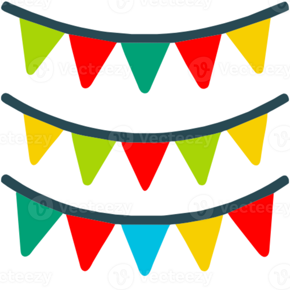 AI generated Party Garlands Flag png
