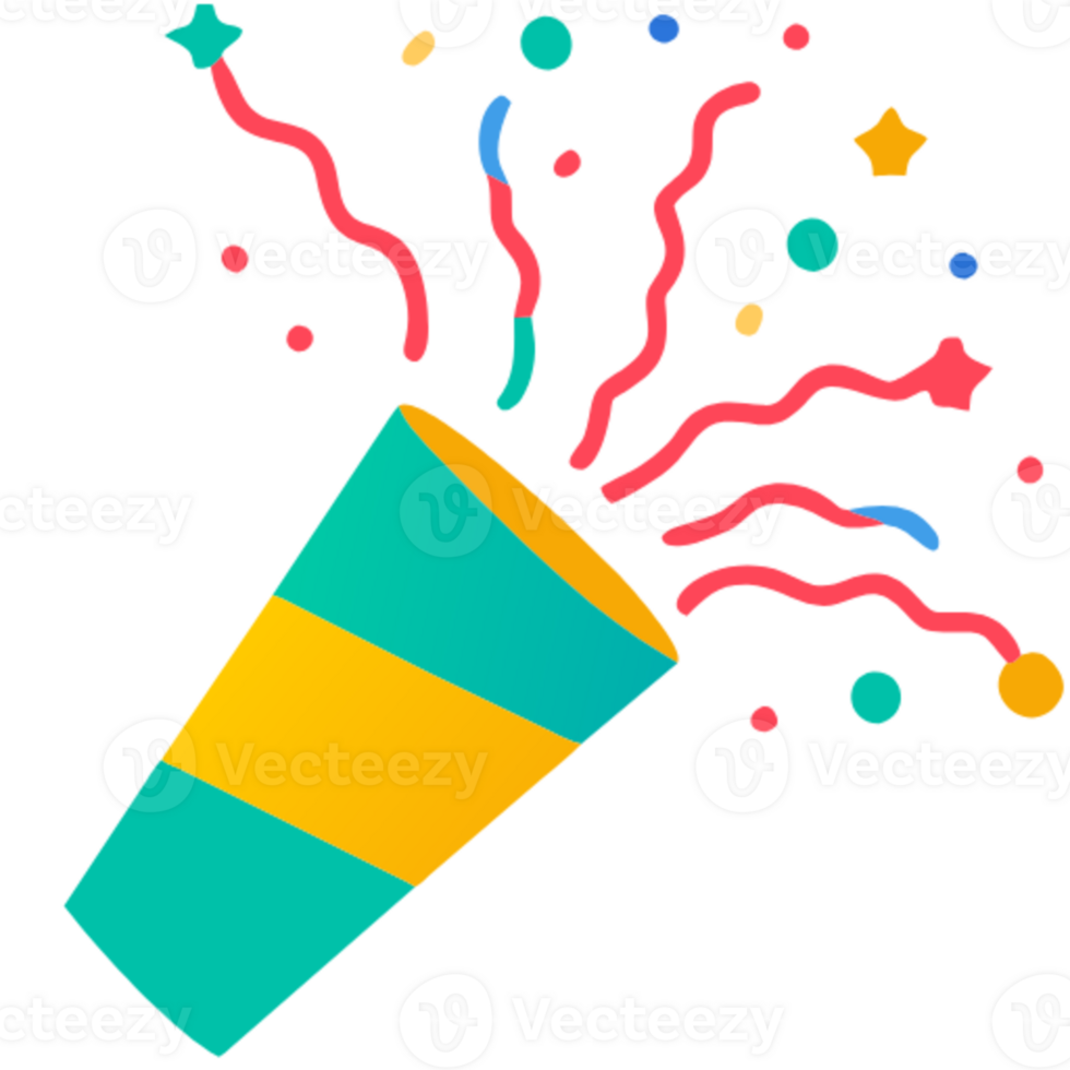 AI generated Party popper Surprise png