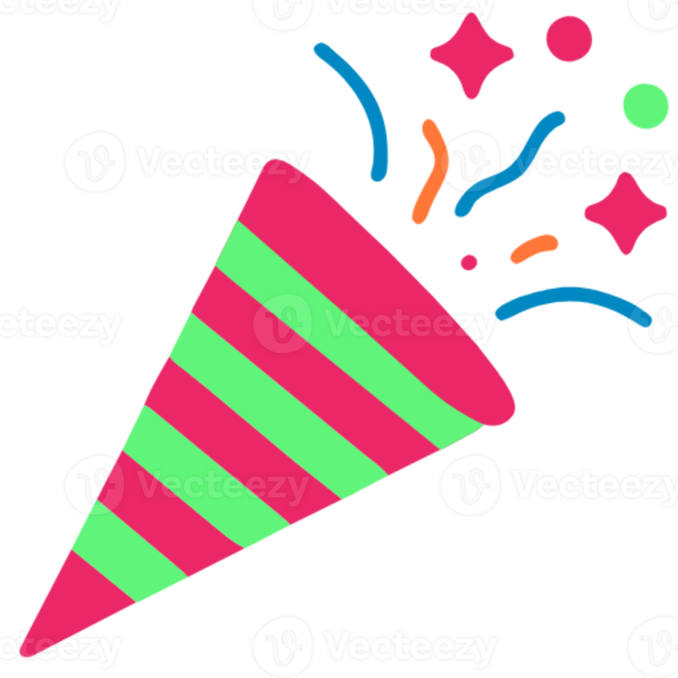 AI generated Party popper Surprise png