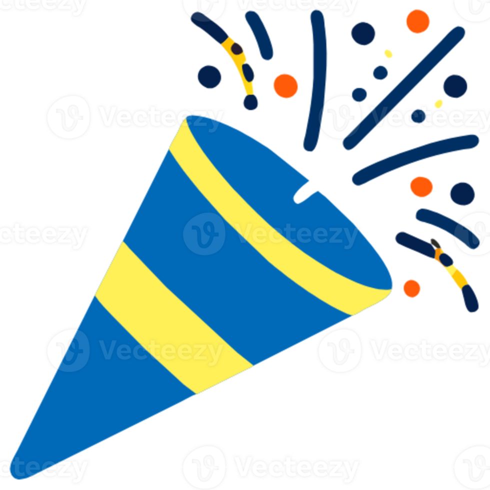 AI generated Party popper Surprise png