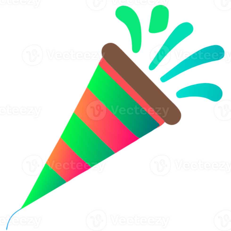 AI generated Party popper Surprise png